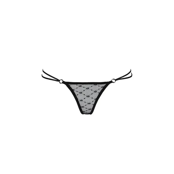 Трусики на зав'язочках з боків Passion Exclusive ZITA THONG XXL/XXXL, black Львів