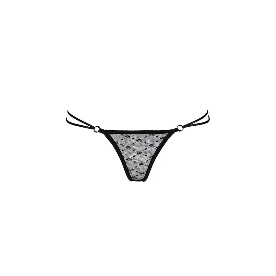 Трусики на зав'язочках з боків Passion Exclusive ZITA THONG XXL/XXXL, black Львов - изображение 5