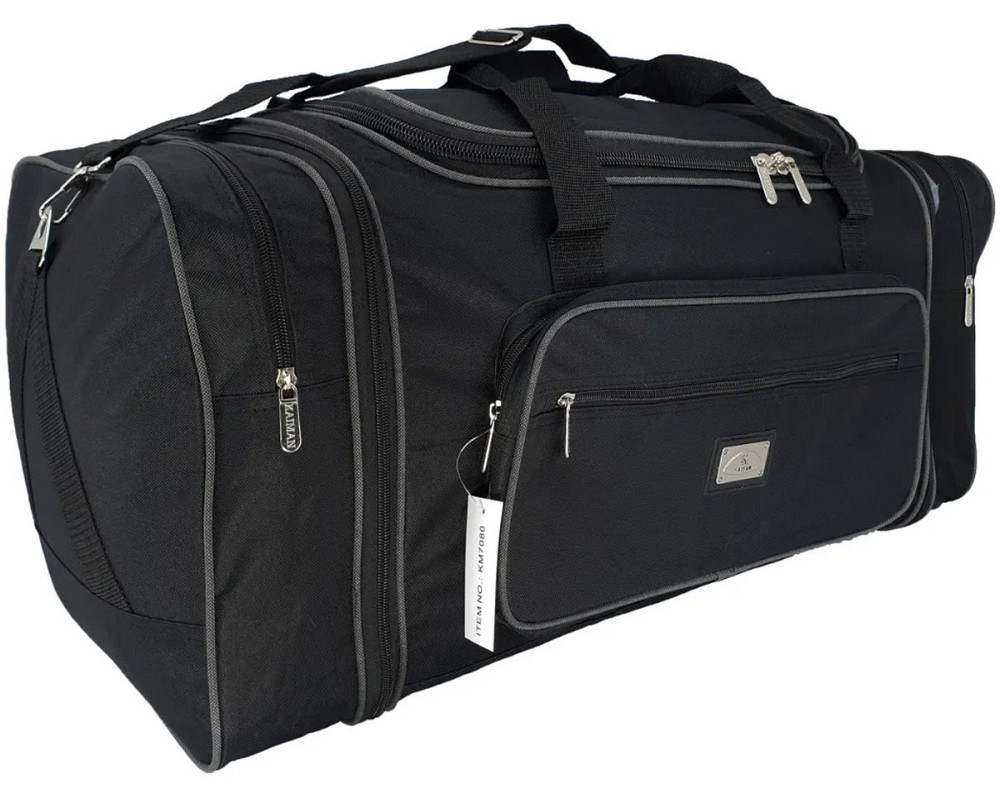 Сумка дорожная KAIMAN с расширением 60 (70) см черная S607001 Киев - изображение 3