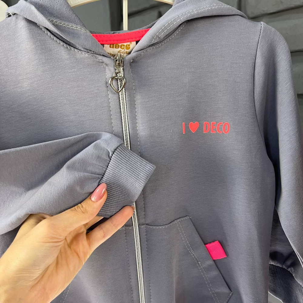 Дитячий Костюм для Дівчаток на Змійці Turkey Сірий, 5-6 років 110 см Київ - фото 2