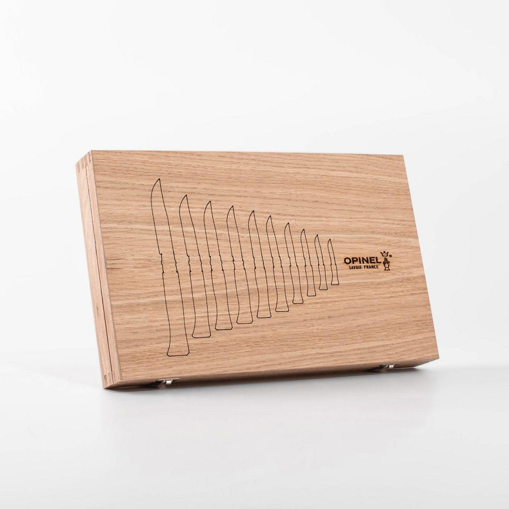 Универсальный Набор Ножей 10 штук в деревянной коробке Opinel 