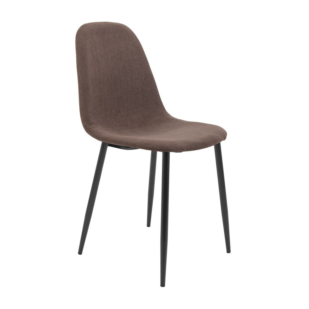 Стілець крісло м'який MacaoDesign U Simple 46 чорні ніжки Коричневий Київ - фото 1