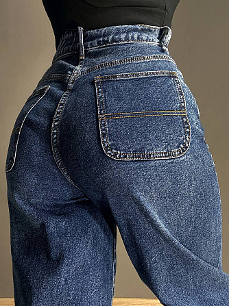 Джинсы женские Liana 234 skater jeans широкие бананы синие, синий, 28, 28, 77 см, 110 см Одесса - изображение 7