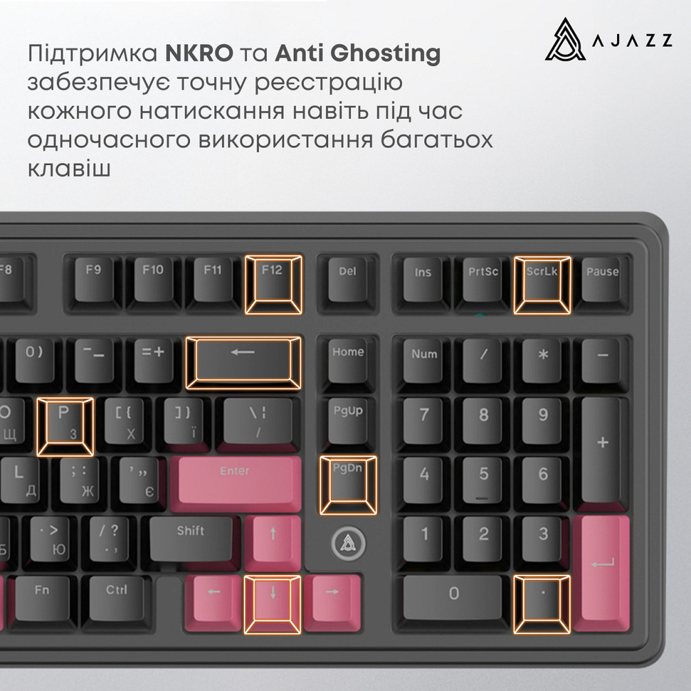 Клавіатура Ajazz AK980 Red Switch Black USB-C (AK980-R-BR) ( 24881 ) Харьков - изображение 11