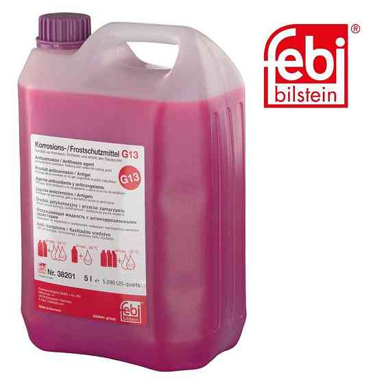 Febi 38201 — Антифриз G13 (фіолетовий) 5L | Сучасний стандарт охолодження для авто VAG та преміум сегменту Ковель