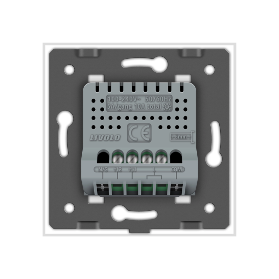 Розумний сенсорний ZigBee вимикач 2 сенсора Livolo білий скло (VL-C702Z-11) Коломыя