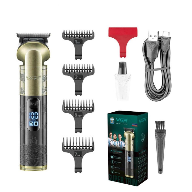 Триммер для бороды VGR V-296 LCD 1200мАч (4 насадки) Винница - изображение 2
