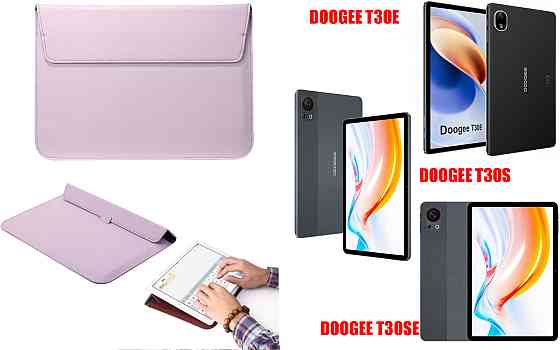 Чохол-конверт VitoCase для Doogee T30E, з функцією підставки для планшета Чорний Фіолетовий Київ