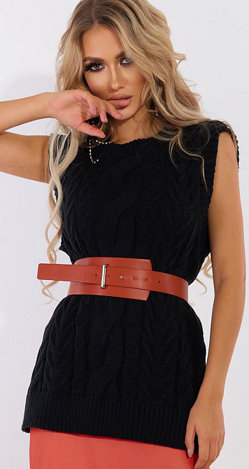 В'язана жилетка (48-52) Київ - фото 1