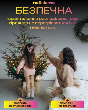 Гірлянда світлодіодна Роса 100 м 800 Led від мережі на прозорому дроті + пульт ДК (Білий, золотий, синій, мульти) Вінниця