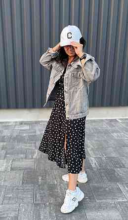 Джинсовая куртка женская весна/осень р 42-46 Серый Харьков