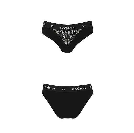 Трусики з широкою гумкою і мереживом Passion PS001 PANTIES M, black Sex Aura Київ