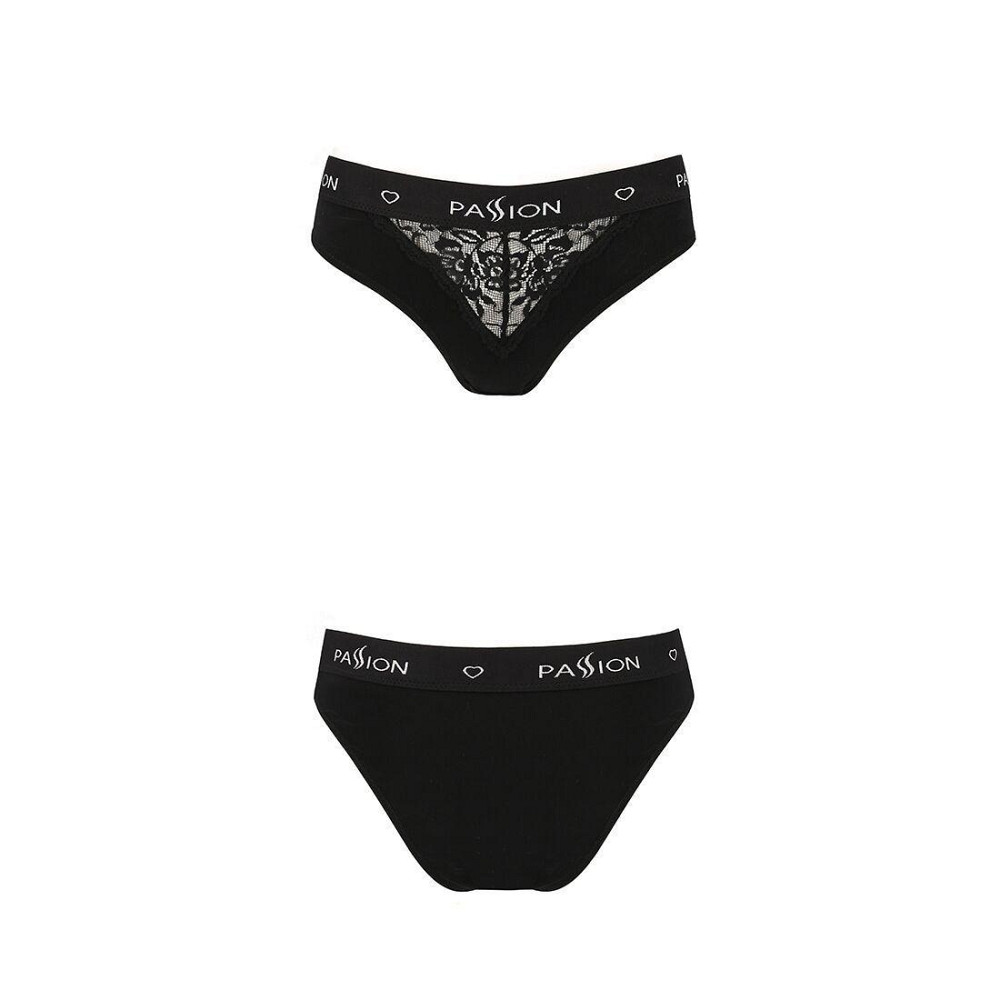 Трусики з широкою гумкою і мереживом Passion PS001 PANTIES M, black Sex Aura Київ - фото 5