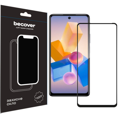 Скло захисне BeCover Infinix Hot 40 Pro (X6837) Black (711149) Вінниця - фото 1