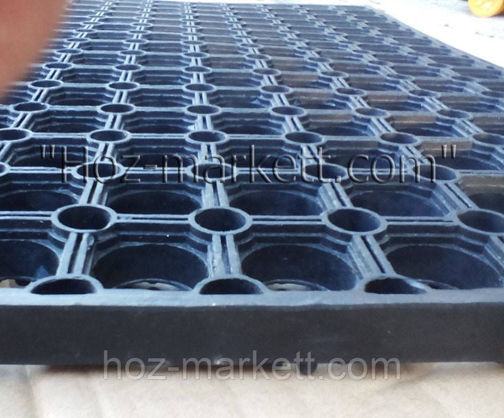 Коврик 60 см х 40 см х 2 см резиновый сотами грязезащитный килим Харьков - изображение 7