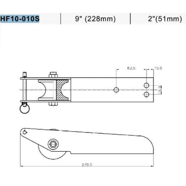 Роульс 9″ (228MM)X 2″(52MM) HF10-010S Днепр