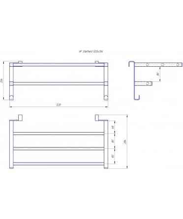 Полиця для рушників навісна HF Sheffield 520x284 white mat Київ