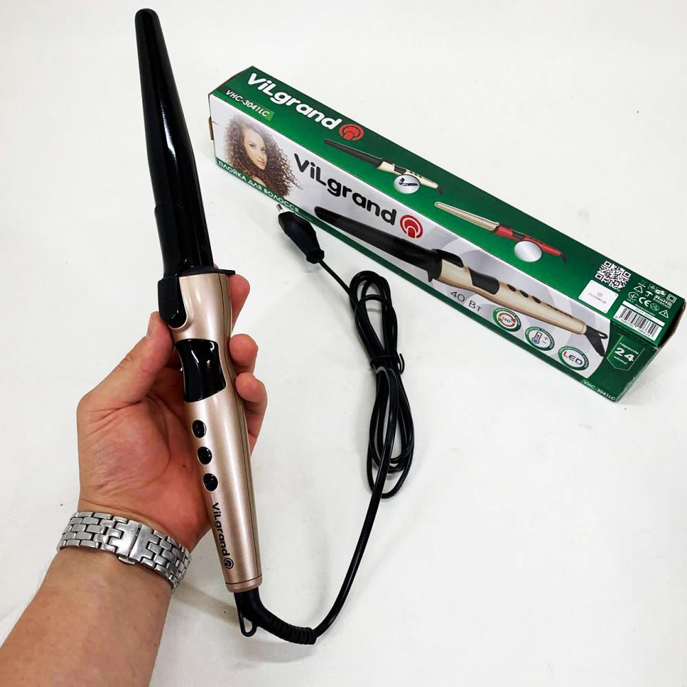 Плойка для створення завивки ViLgrand, Плойка для локонів і утяжки волосся Круті плойки волосся KR-79 Львів - фото 3