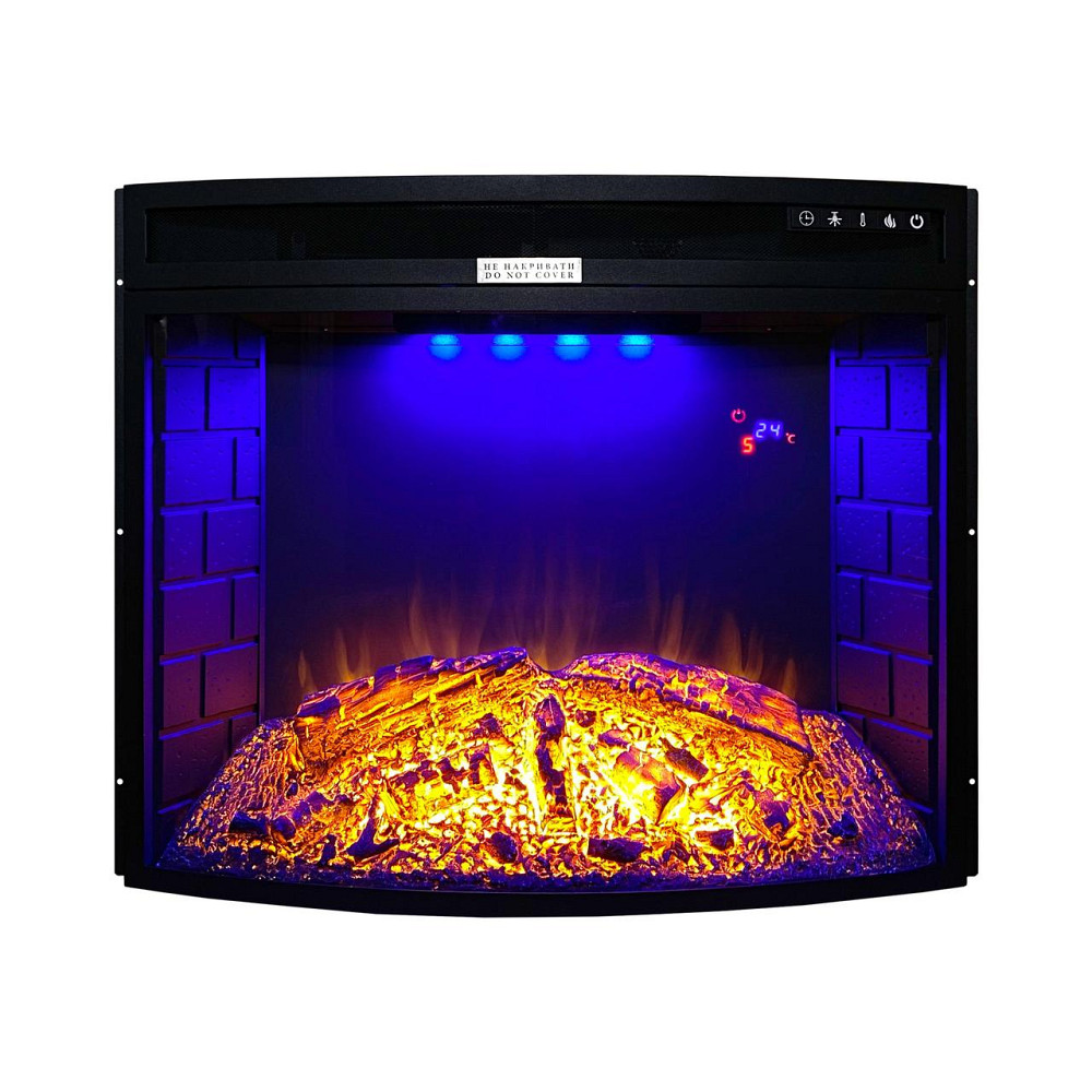 Електрокамін з обігрівом Royal Sky 28 (EF28C) зі звуком, цегляною кладкою, дровами та ефектом тління Київ - фото 1
