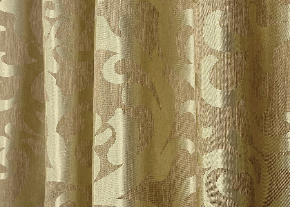Комплект готовых штор VR-Textil Жаккард Вензель № 091ш Золотистый 100х290 см 2 шт (31-058) Киев - изображение 15