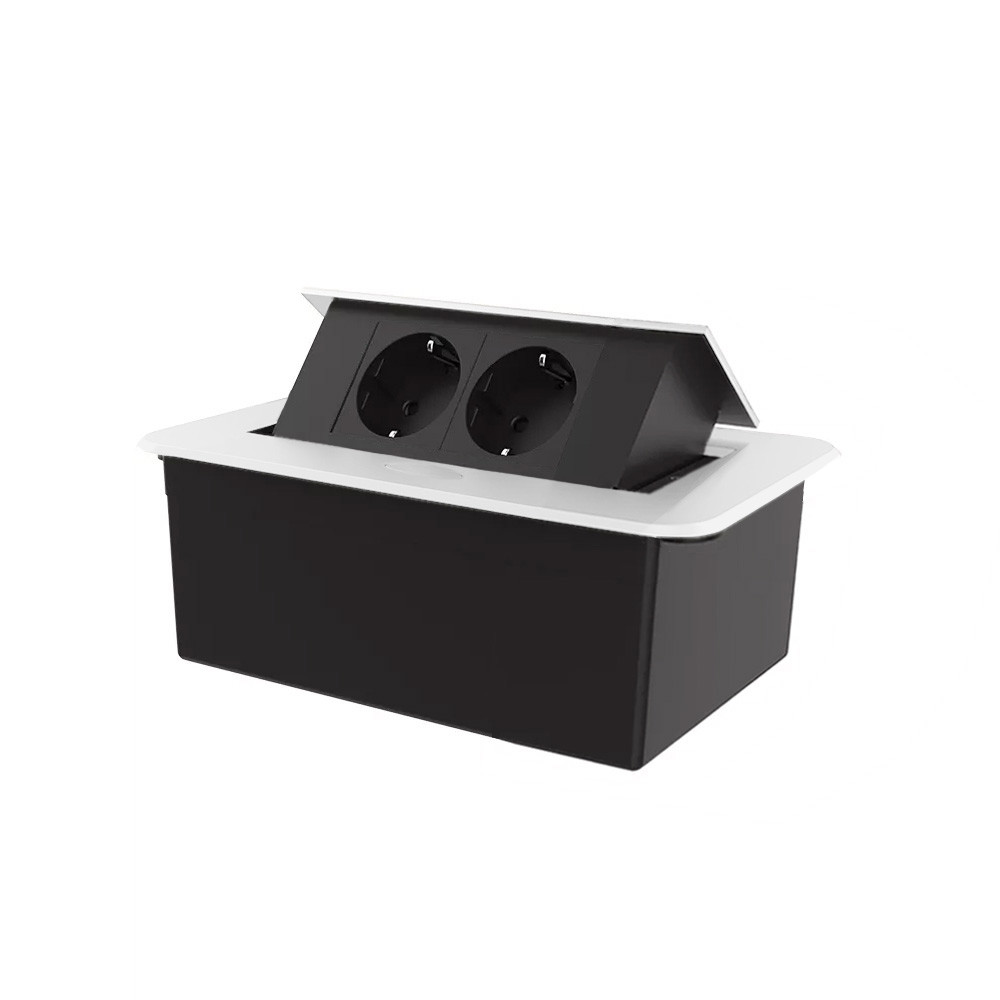 LIVOLO Меблева розетка подвійна LIVOLO біла, вбудована у стільницю, для кухні/офісу/конференц-з Коломыя - изображение 1