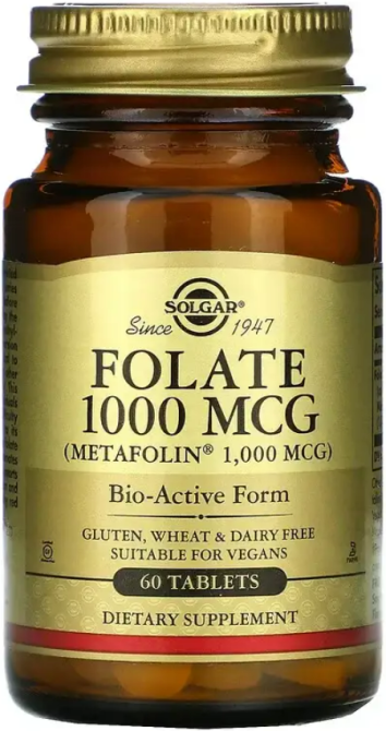 Фолат метилфолат Solgar Folate 1000 мкг 60 таблеток Київ - фото 1