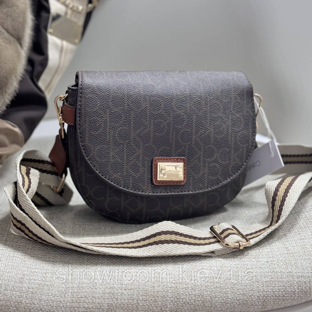 Невелика жіноча сумочка на плече Ck K6071 brown Київ - фото 2