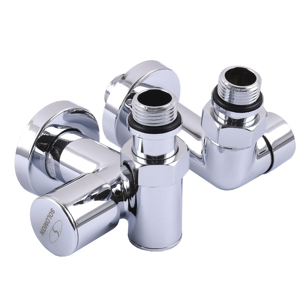 !Набір Кран вентильний кутовий з американкою SOLOMON LUX 1/2″ CHROM 7777_TEN (1уп.) Тернопіль - фото 1