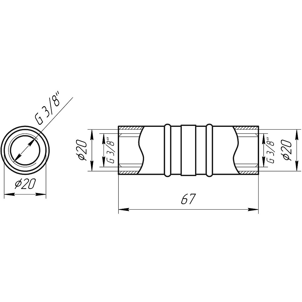 Муфта проміжна прес APE ITALY AP 103 20х20 Луцк - изображение 4