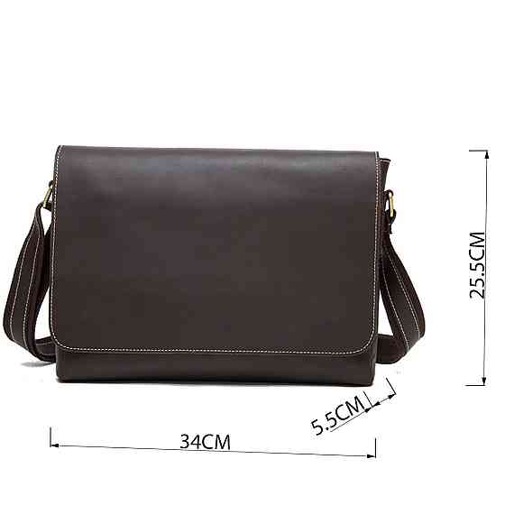 Сумка чоловіча горизонтальна на плече Vintage 20007 Коричнева Київ