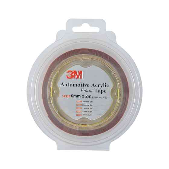 Стрічка клеюча двостороння 3M, темно-сіра, 6ммx2м, блістер, 2шт Київ