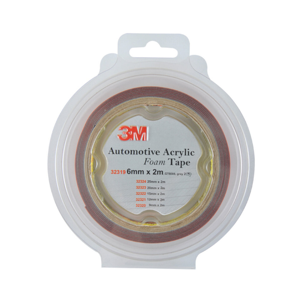 Стрічка клеюча двостороння 3M, темно-сіра, 6ммx2м, блістер, 2шт Київ - фото 1