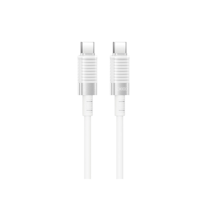 Кабель XO Brushed Silicone USB to Type-C 6A 1м білий Львів - фото 1