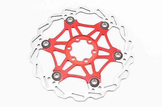 Гальмівний диск 180мм, кріпл. 6 болтів, на алюмінієвому павуку, червоний FD-01 Киев