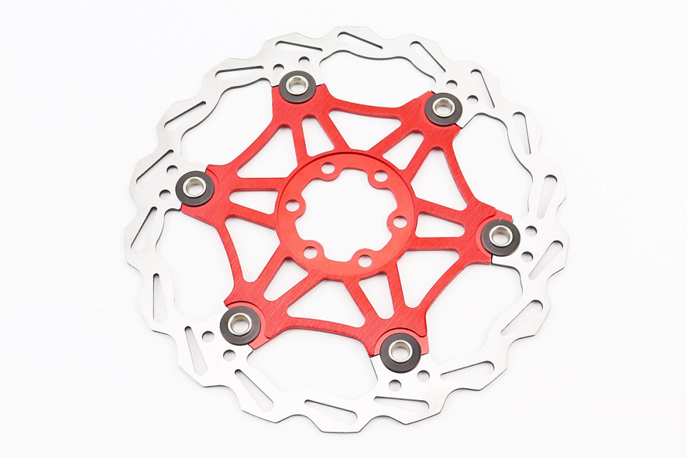 Гальмівний диск 180мм, кріпл. 6 болтів, на алюмінієвому павуку, червоний FD-01 Киев - изображение 2