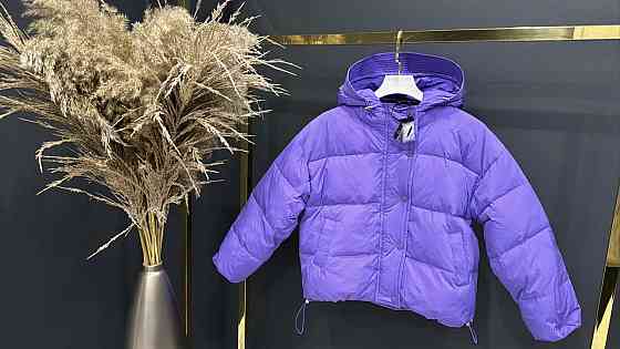 Зимняя куртка короткая оверсайз для девочек 120,130,150 екопух Николаев