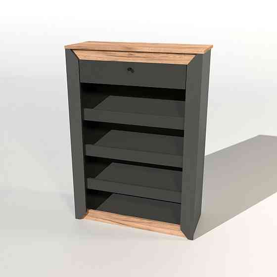 Тумба для обуви Эверест Нордик-800 80х32х113 см Графит + Дуб крафт золотой (DTM-5548) Львов