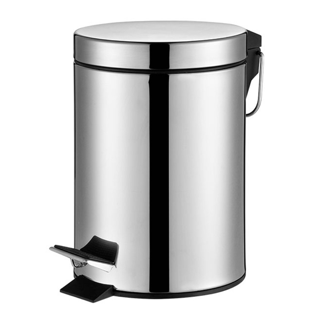 Круглое мусорное ведро Zerix Solo-TC0107 7 л нержавеющая сталь цвет SS (ZX5899) Харьков - изображение 6