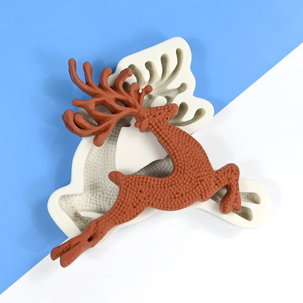 Молд силиконовый Олень 14 на 14 см серый Киев - изображение 1