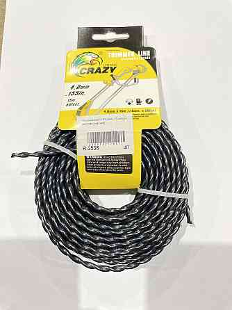 Леска мотокосы   Ø4, см, 15 метров   (косичка, красная) Мукачево