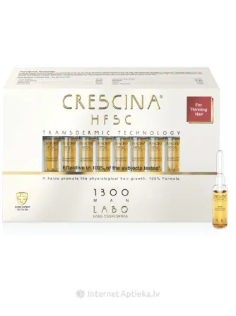 Засіб для росту волосся для чоловіків HFSC Transdermic 1300 Crescina, 20 ампул Дніпро