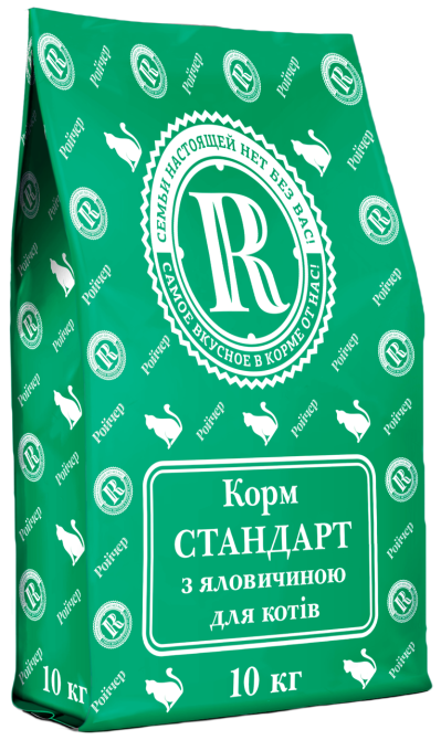 Сухой корм Ройчер Стандарт для кошек с говядиной 10 кг Винница - изображение 1