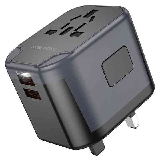Мережевий зарядний пристрій BOROFONE BAC13 Leader 3-port PD20W(1C2A) universal conversion charger Black Одеса