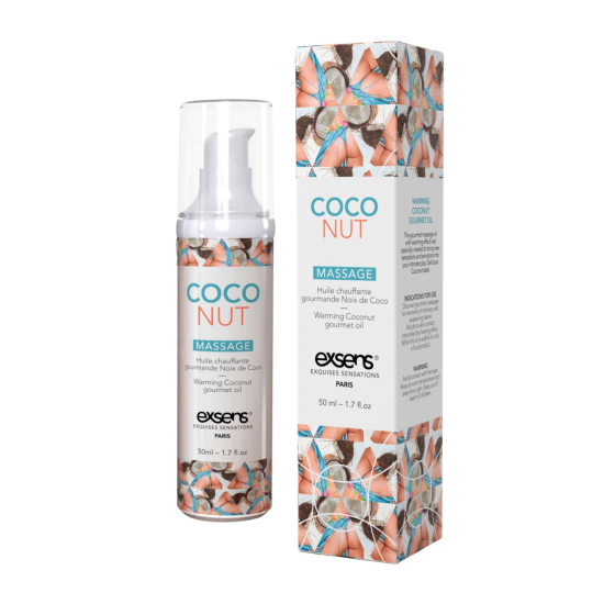 Массажное масло EXSENS Coconut 50мл разогревающее, без сахара, без парабенов, съедобное Sex Aura Киев
