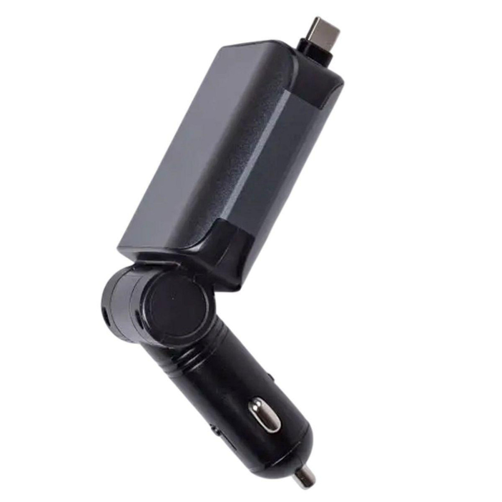 Автомобільний зарядний пристрій LED-проекція, зі швидкою зарядкою та висувним кабелем Type-C HP-E1 Київ - фото 4