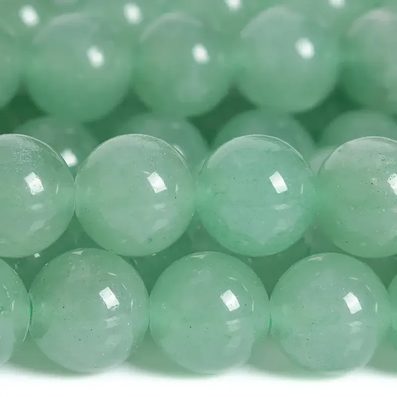 Авантюрин зеленый 8 мм – 45 бусин для украшений и браслетов, натуральный камень Киев - изображение 2