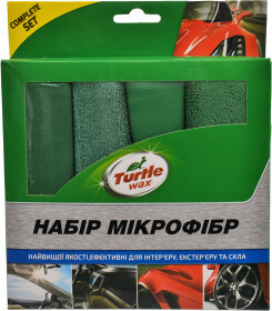 Набір мікрофібрових серветок Turtle Wax для кузова та інтер'єру авто (4 шт) (X9314) Ковель - фото 1