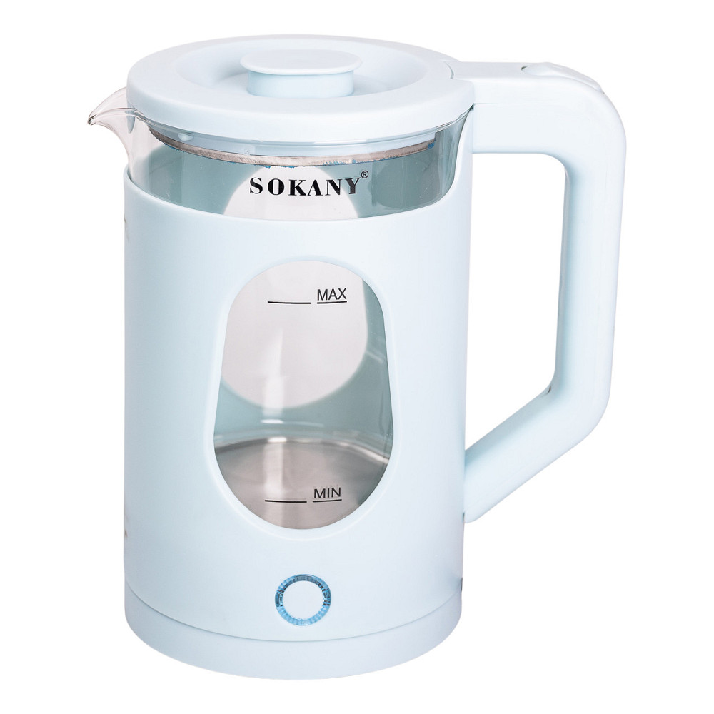 Sokany Електрочайник побутовий 2,3 л Sokany дисковий з автовимкненням SK-SH-1071BL Київ - фото 1
