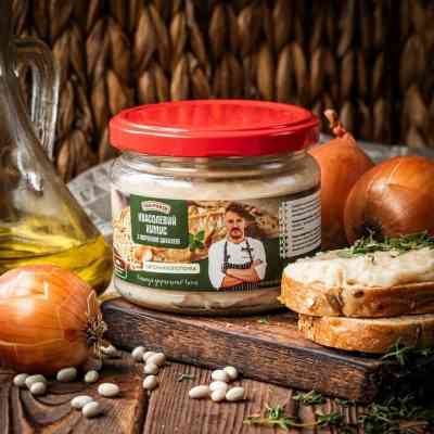 Овочева консервація 100 РОКІВ Квасолевий хумус з копченою цибулею 280 г (4820285620146) Вінниця