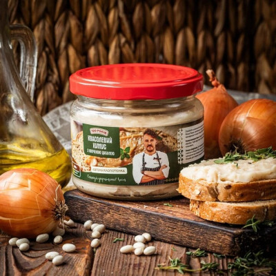 Овочева консервація 100 РОКІВ Квасолевий хумус з копченою цибулею 280 г (4820285620146) Вінниця - фото 2